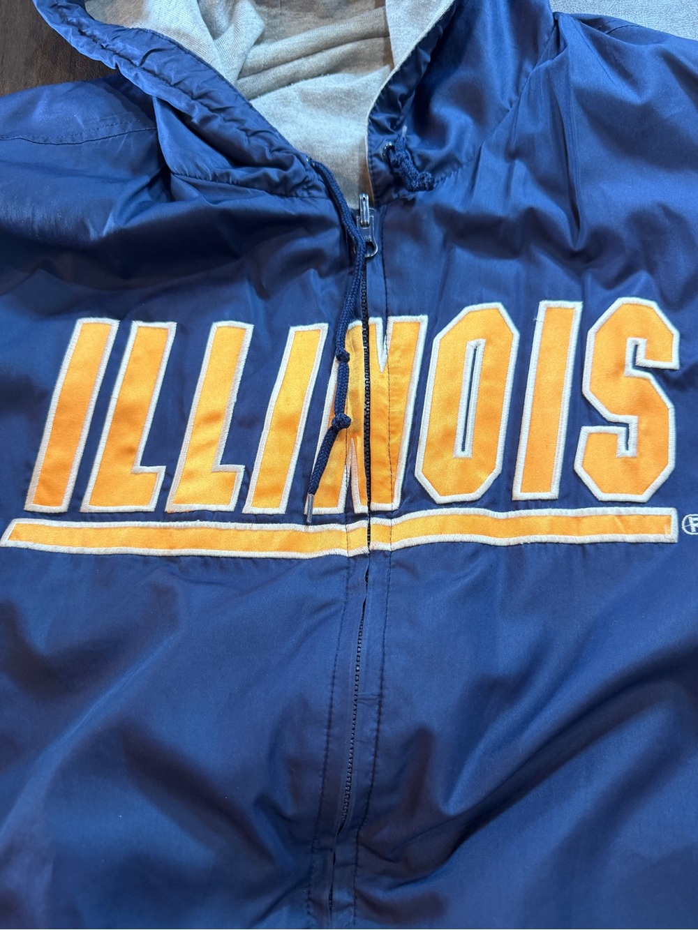 G-III Sports Illinois Fighting Illini Mens Bomber Jacket. Sz L VTG 80s - Picture 2 of 10